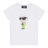 Тениска с фигурална щампа KARL LAGERFELD KIDS