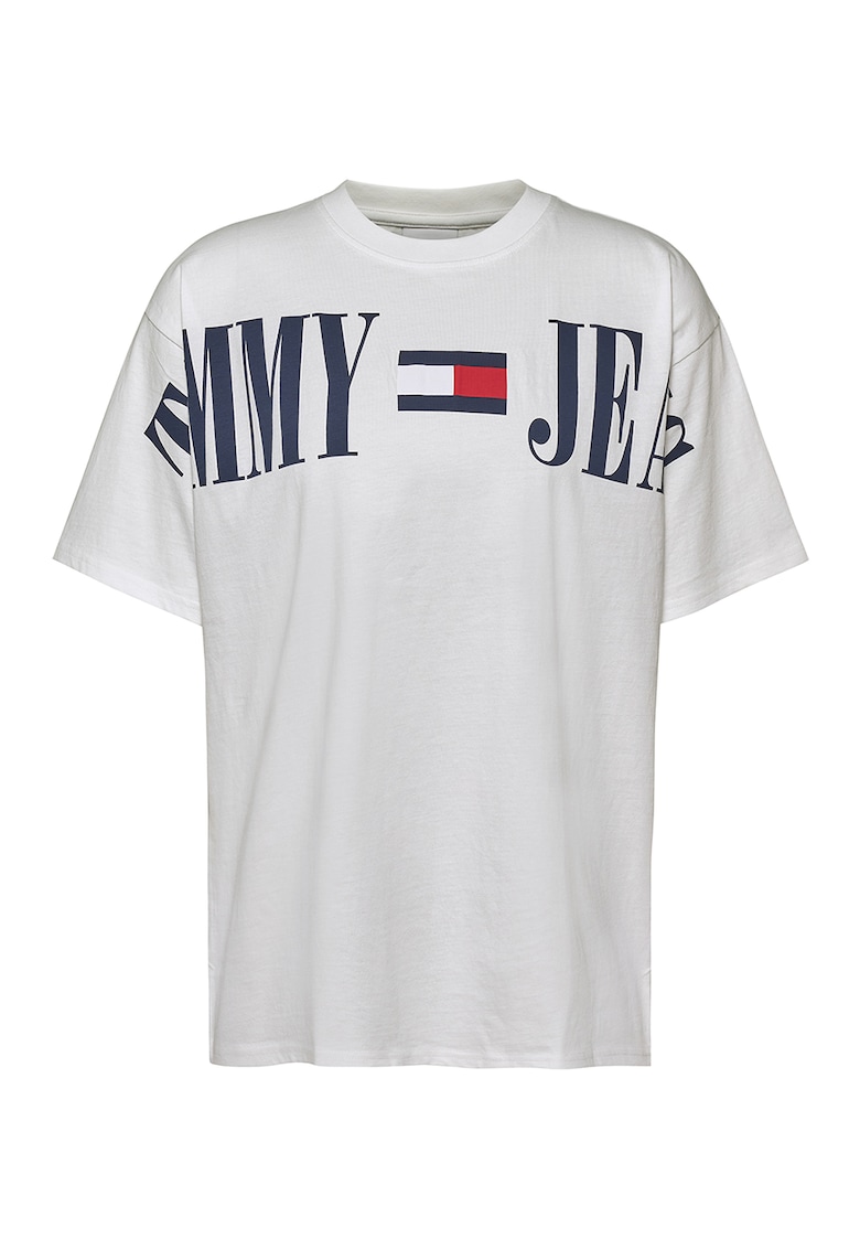 Уголемена тениска от органичен памук с лого Tommy Jeans