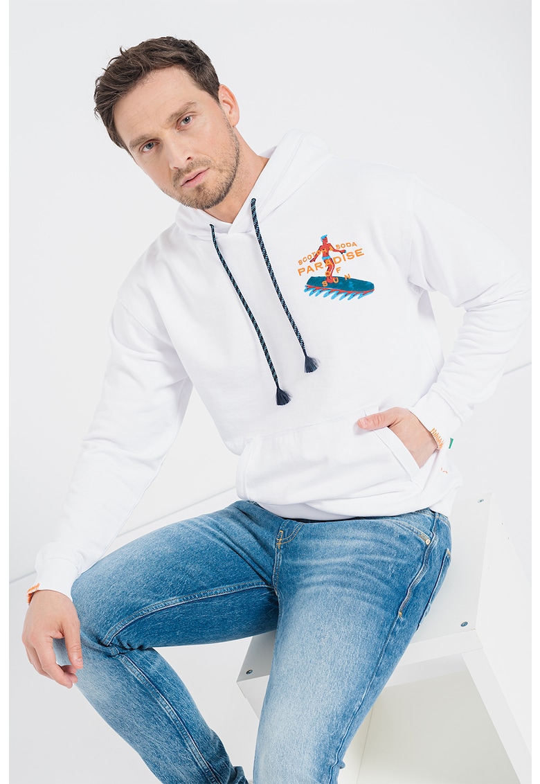 Худи с памук и принт Scotch  Soda