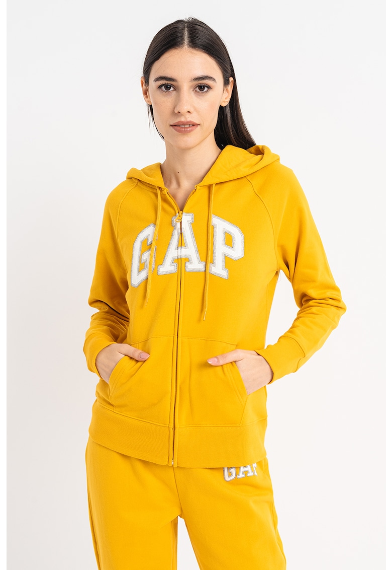 Худи с цип и пришито лого GAP