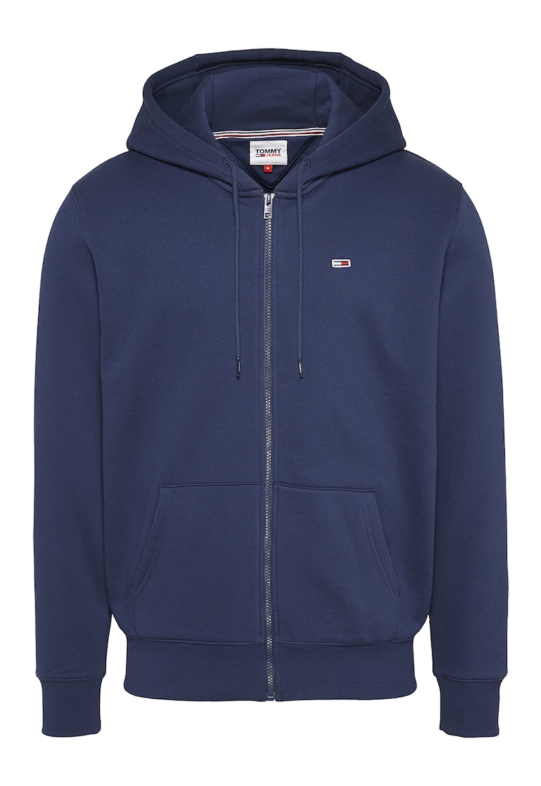 Худи с цип и скосен джоб Tommy Jeans