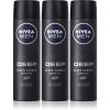 Nivea Men Deep Black Carbon Darkwood антиперспирант-спрей 3 x 150 ml (изгодна опаковка) за мъже