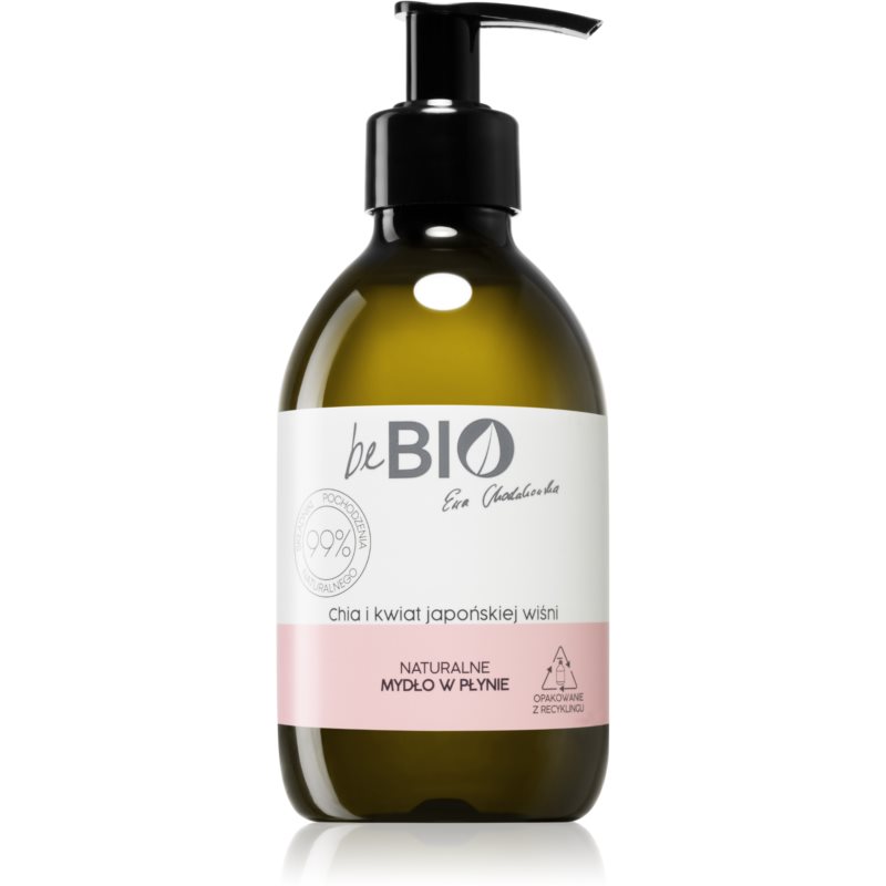 beBIO Chia Seeds & Japanese Cherry Blossom натурален течен сапун за ръце 300 мл.