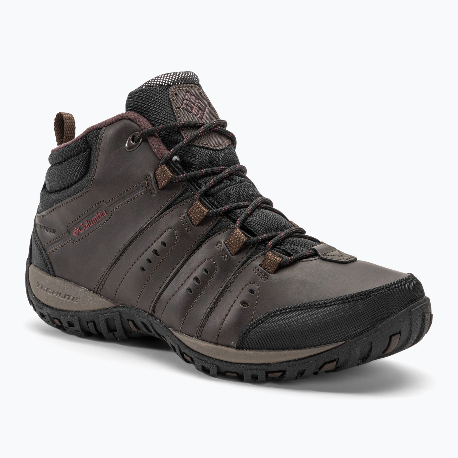 Columbia Woodburn II Chukka WP Omni-Heat мъжки ботуши за трекинг cordovan/garnet red