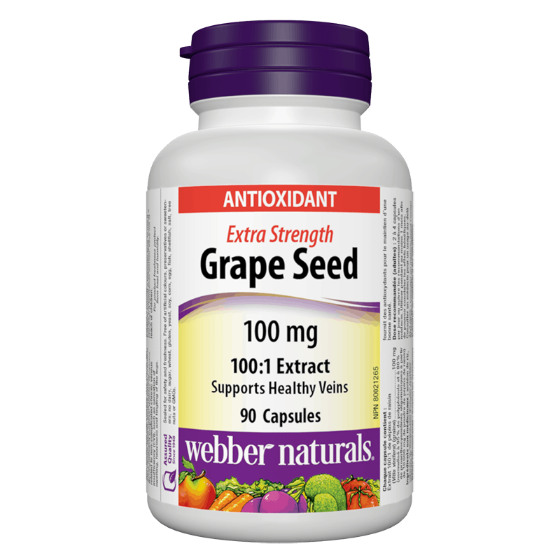 Grape Seed Extract 100:1/ Гроздово семе 100 mg x 90 капсули Webber Naturals на ниска цена
