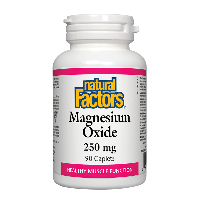 Magnesium Oxide/ Магнезий (оксид) 250 mg х 90 каплети Natural Factors на ниска цена