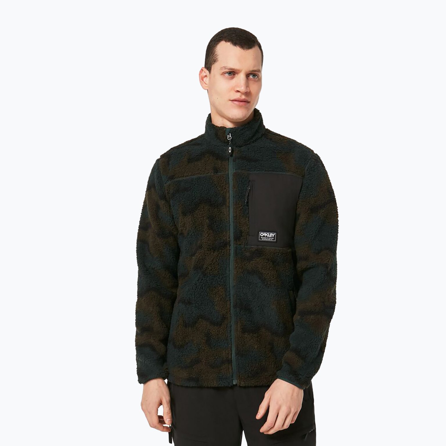 Oakley Mountain Fire Sherpa мъжки суитшърт за сноуборд зелен FOA403426