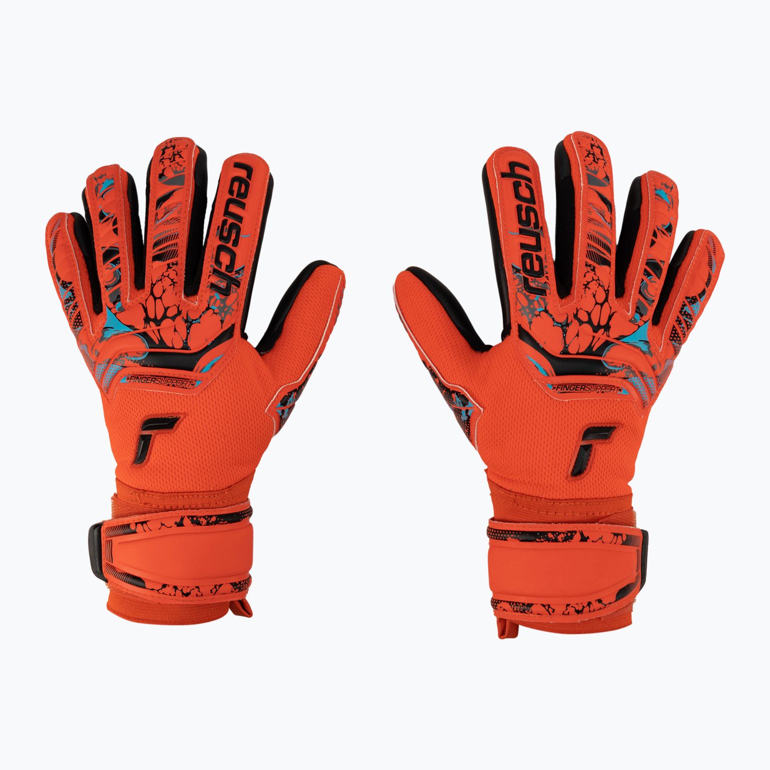 Reusch Attrakt Grip Evolution Finger Support Junior детски вратарски ръкавици червени 5372820-3333