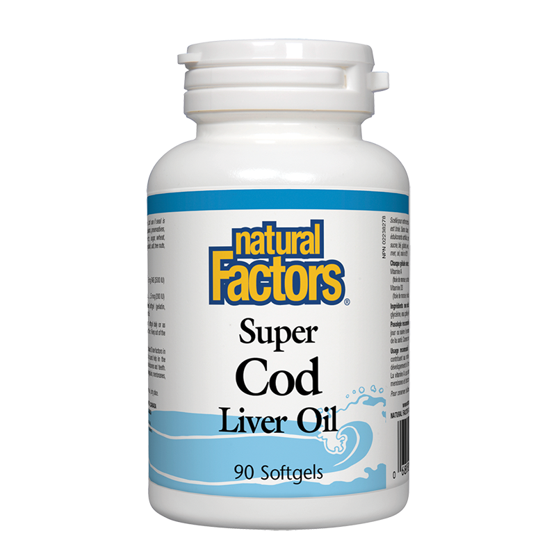 Super Cod Liver Oil/ Черен дроб на треска (масло) 1100 mg х 90 софтгел капсули Natural Factors на ниска цена