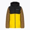 Детско пухено яке с качулка Columbia Powder Lite Black and Yellow 1802901