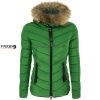 Зимно дамско яке с качулка с естествен косъм Ft7207 на ниска цена