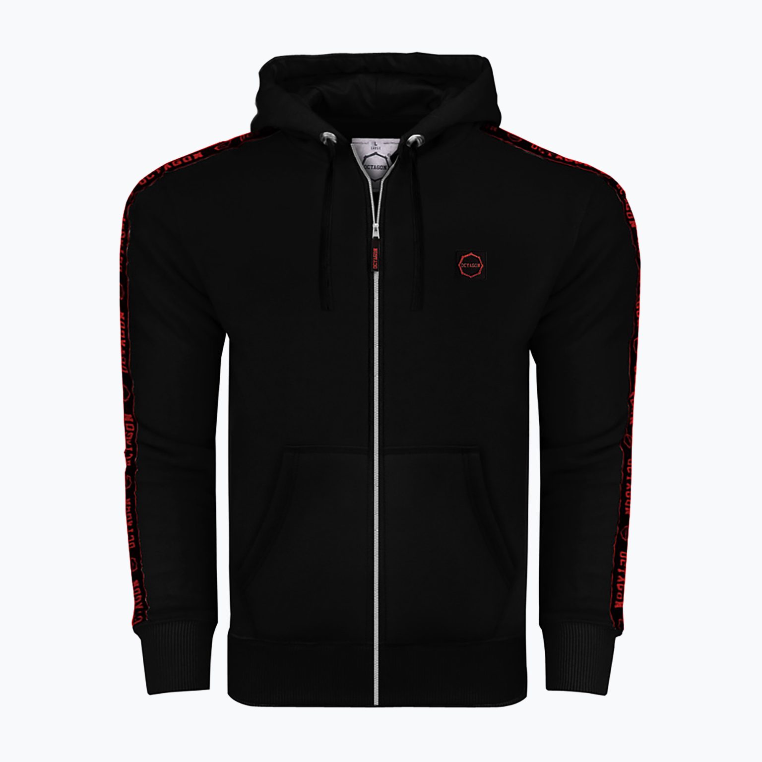 Мъжка блуза с качулка Octagon Zip Stripe black