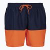 Мъжки къси панталони за плуване Nike Split 5" Volley в тъмносиньо и оранжево NESSB451-822