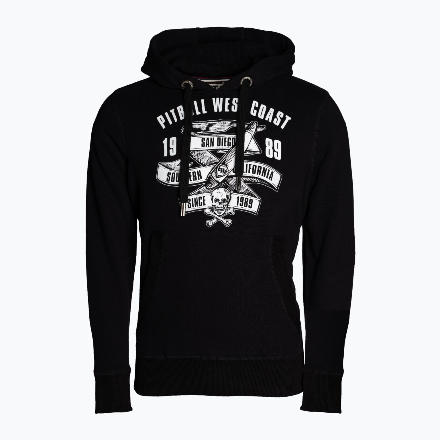 Мъжки суитшърт Pitbull West Coast Hooded Oldschool Razor black