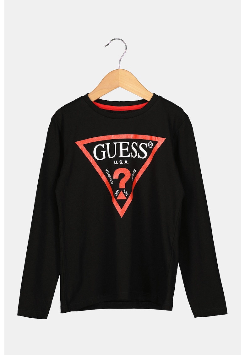 Блуза от органичен памук с лого GUESS JEANS