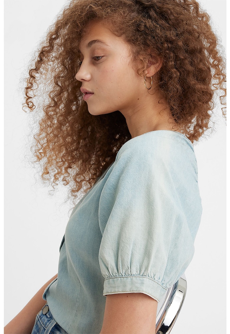 Блуза от шамбре с шпиц и копчета Levis
