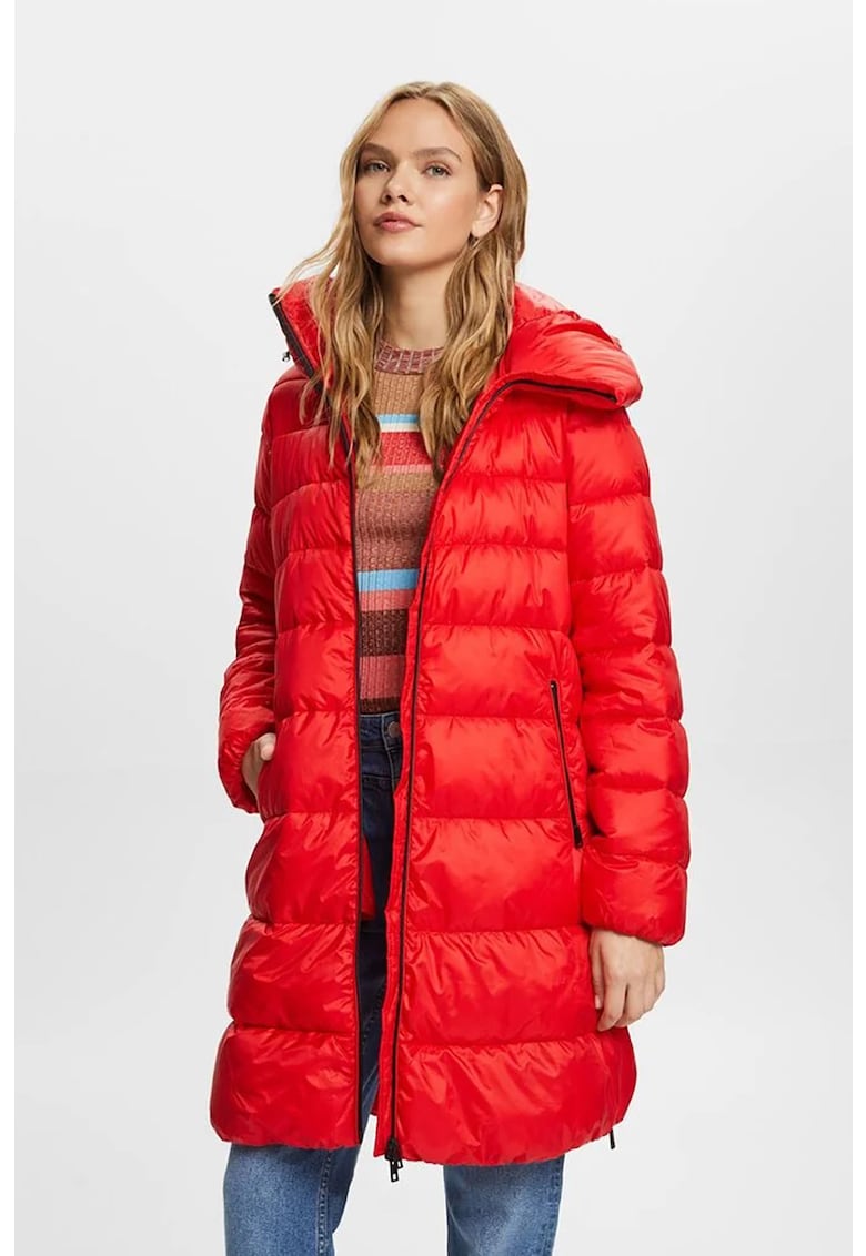 Зимно капитонирано яке с качулка Esprit