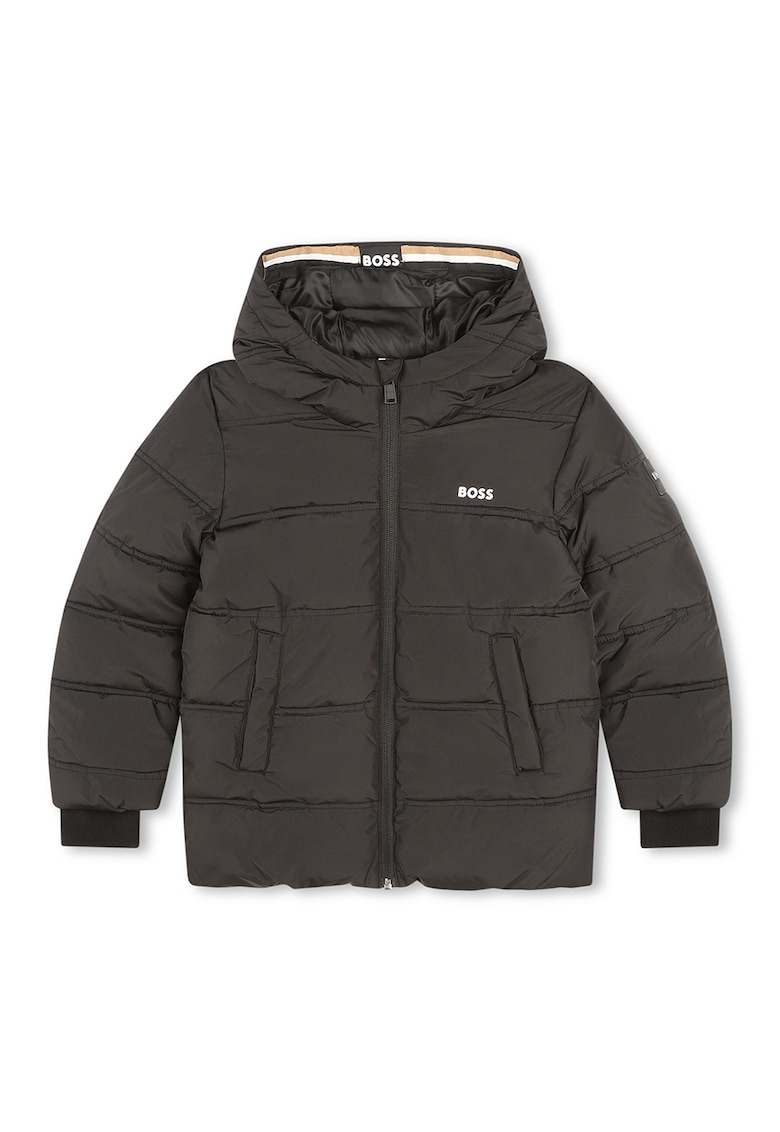 Капитонирано зимно яке с качулка BOSS Kidswear