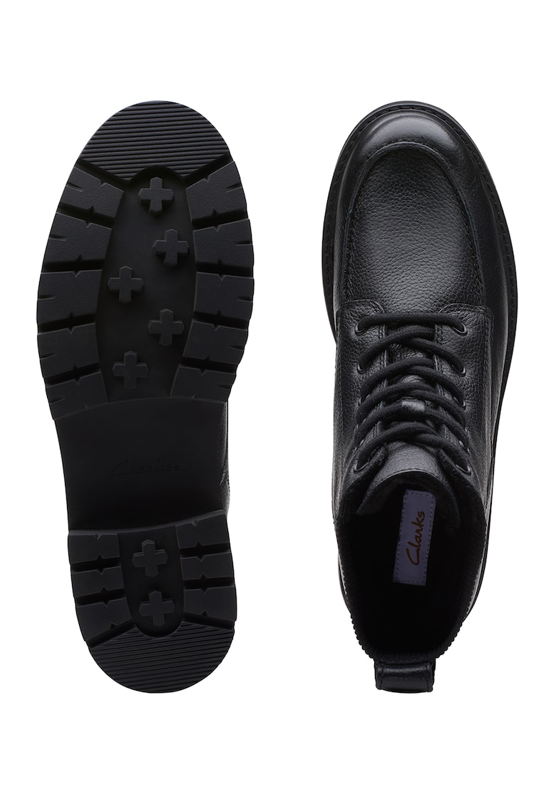 Кожени боти с текстил Clarks