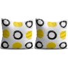 Комплект от 2 декоративни възглавници 40x40 см - Бял/Черен/Жълт Oyo home