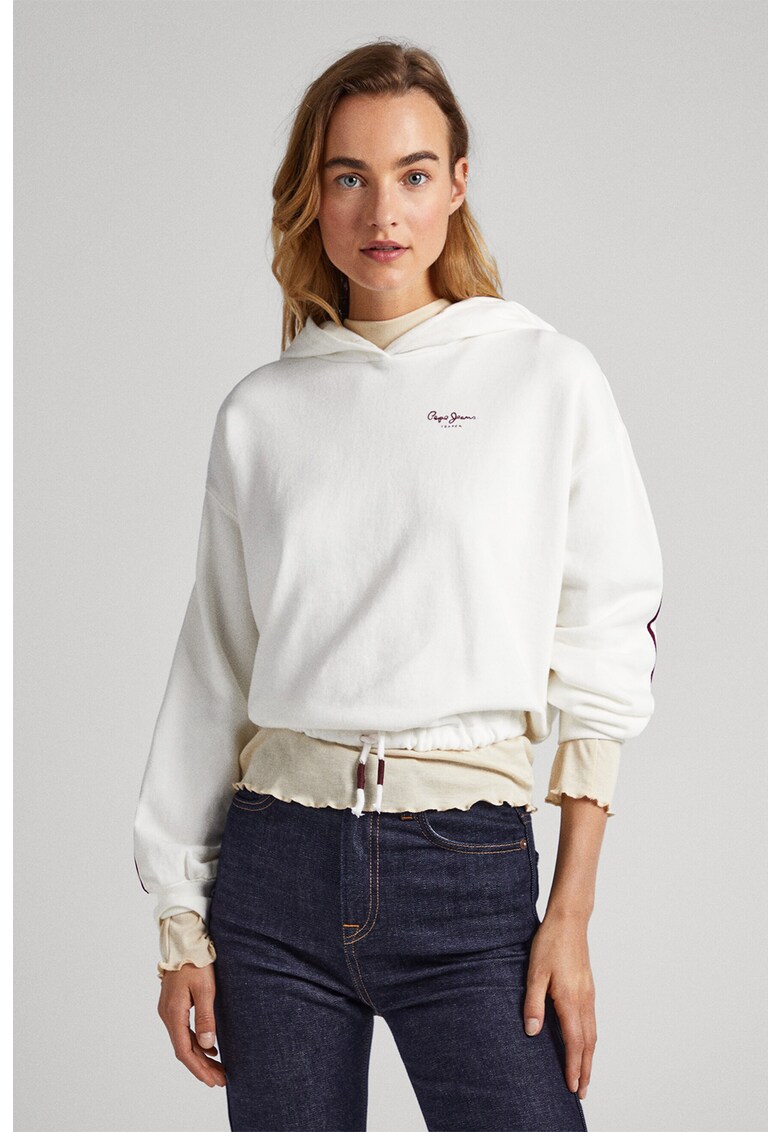 Късо худи с паднали ръкави Pepe Jeans London
