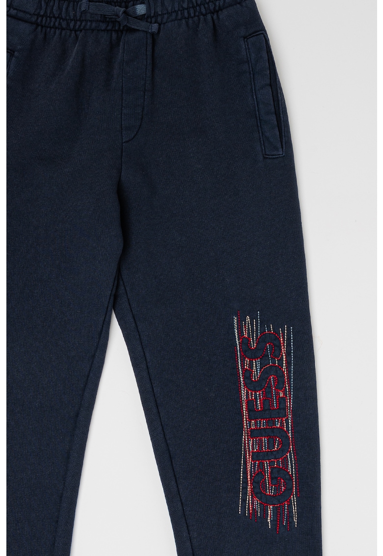 Памучен спортен панталон с шито лого GUESS JEANS