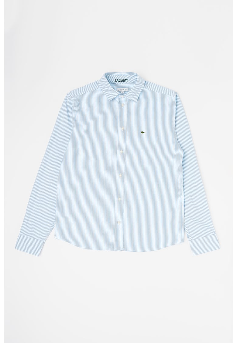 Памучна риза с бродирано лого Lacoste