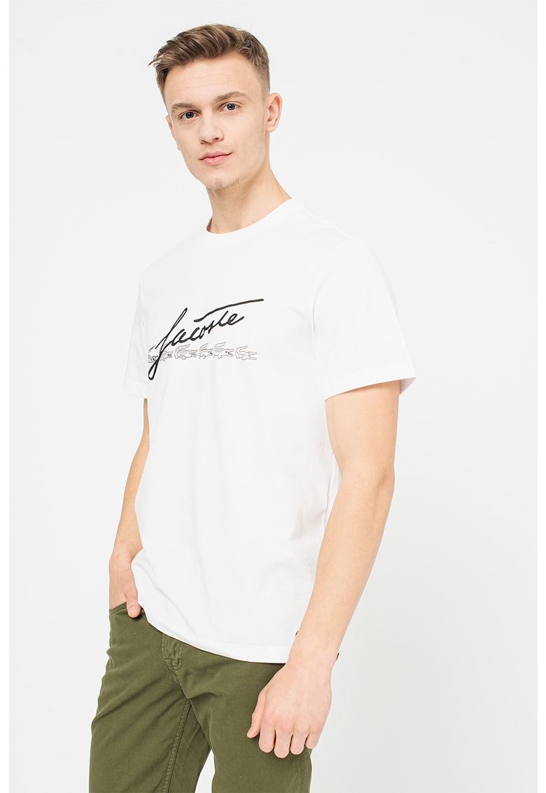 Памучна тениска с лого Lacoste