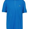 Памучна тениска с яка и бродирано лого Lacoste