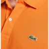 Памучна тениска с яка и бродирано лого Lacoste
