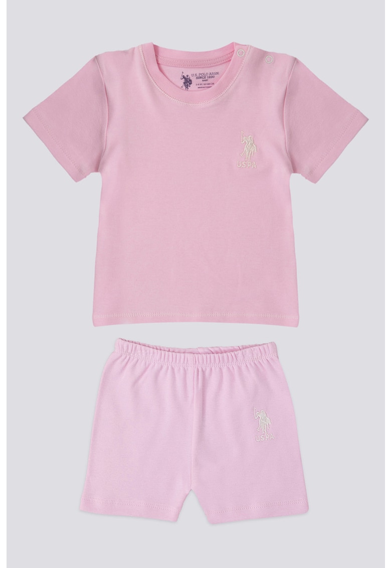 Памучни тениска и шорти с лого US Polo Assn