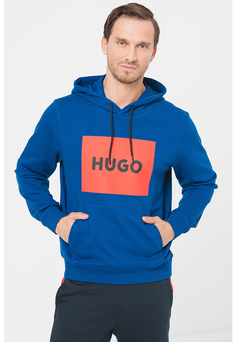 Памучно худи Durastchi с лого HUGO