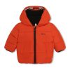 Подплатено зимно яке с качулка BOSS Kidswear