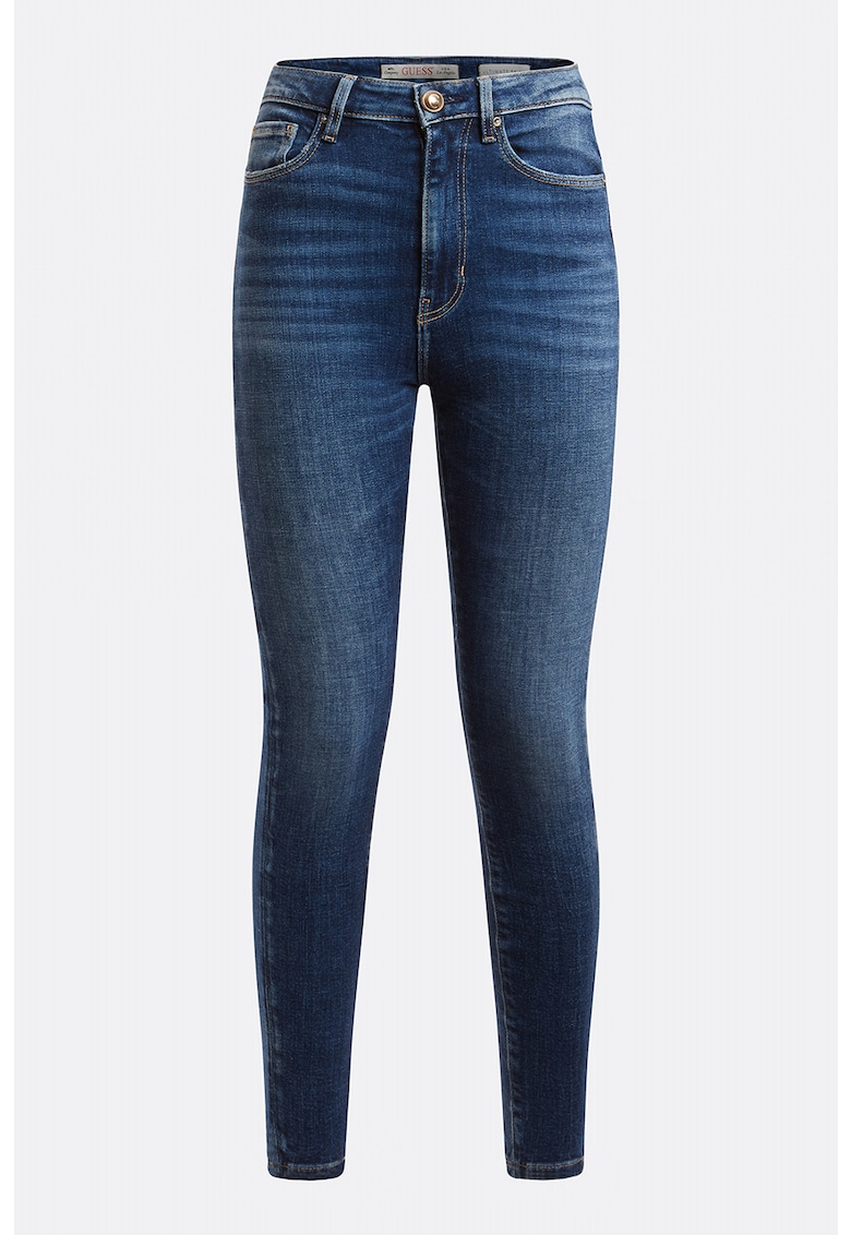 Прилепнали дънки със захабен ефект GUESS JEANS