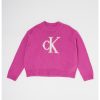 Пуловер с овално деколте и монограм CALVIN KLEIN