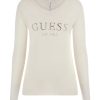 Пуловер с шпиц и декоративни камъни GUESS JEANS