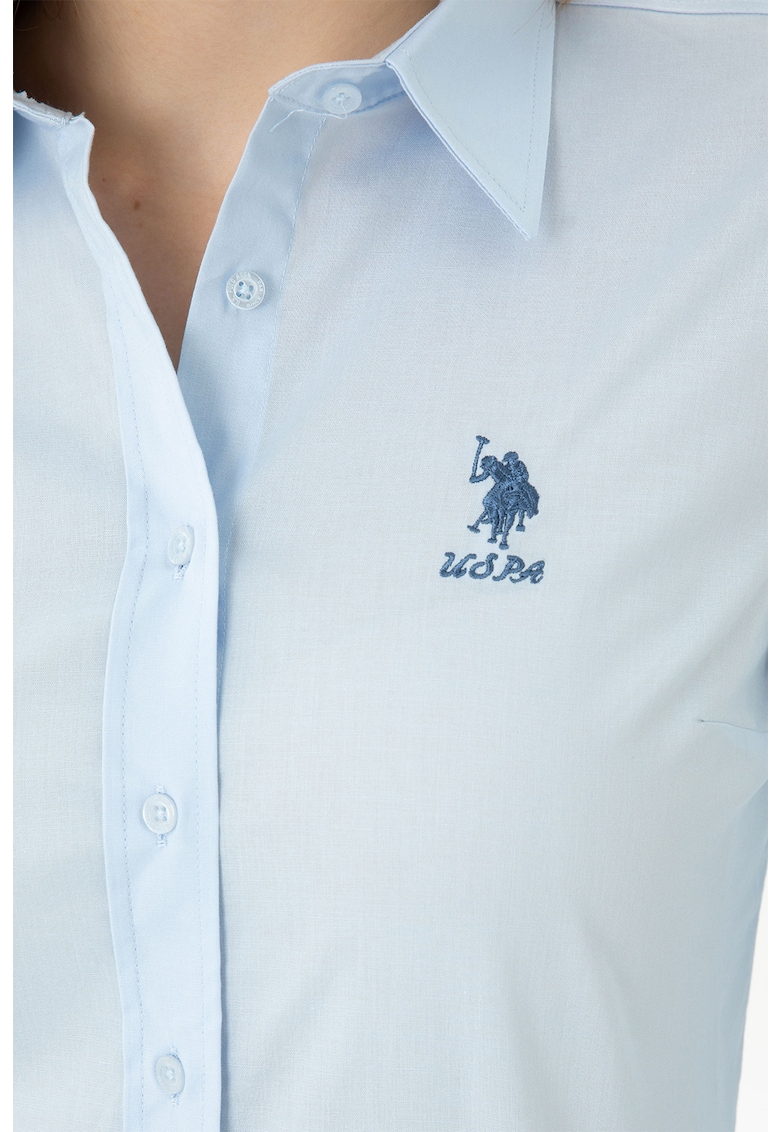 Риза по тялото с бродирано лого US Polo Assn