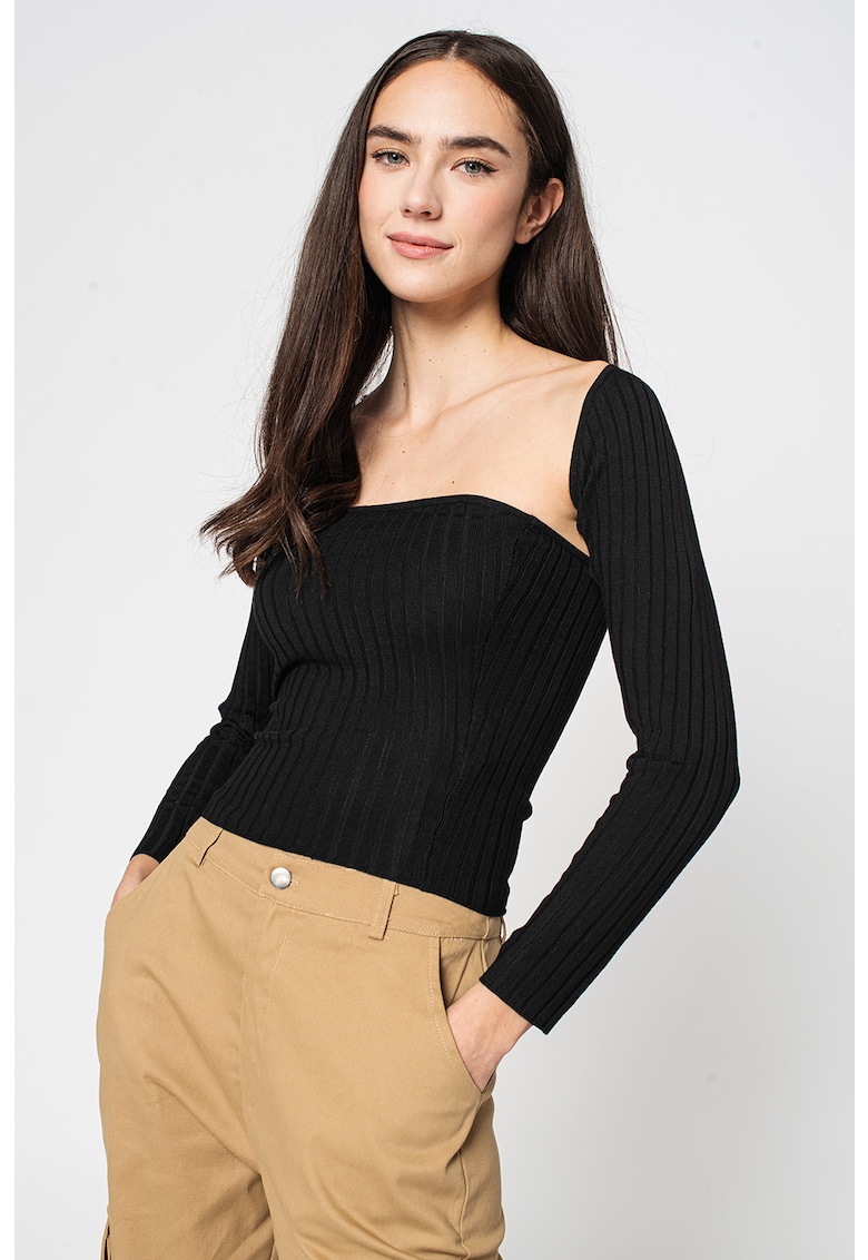Рипсена блуза с конвертируем дизайн Missguided