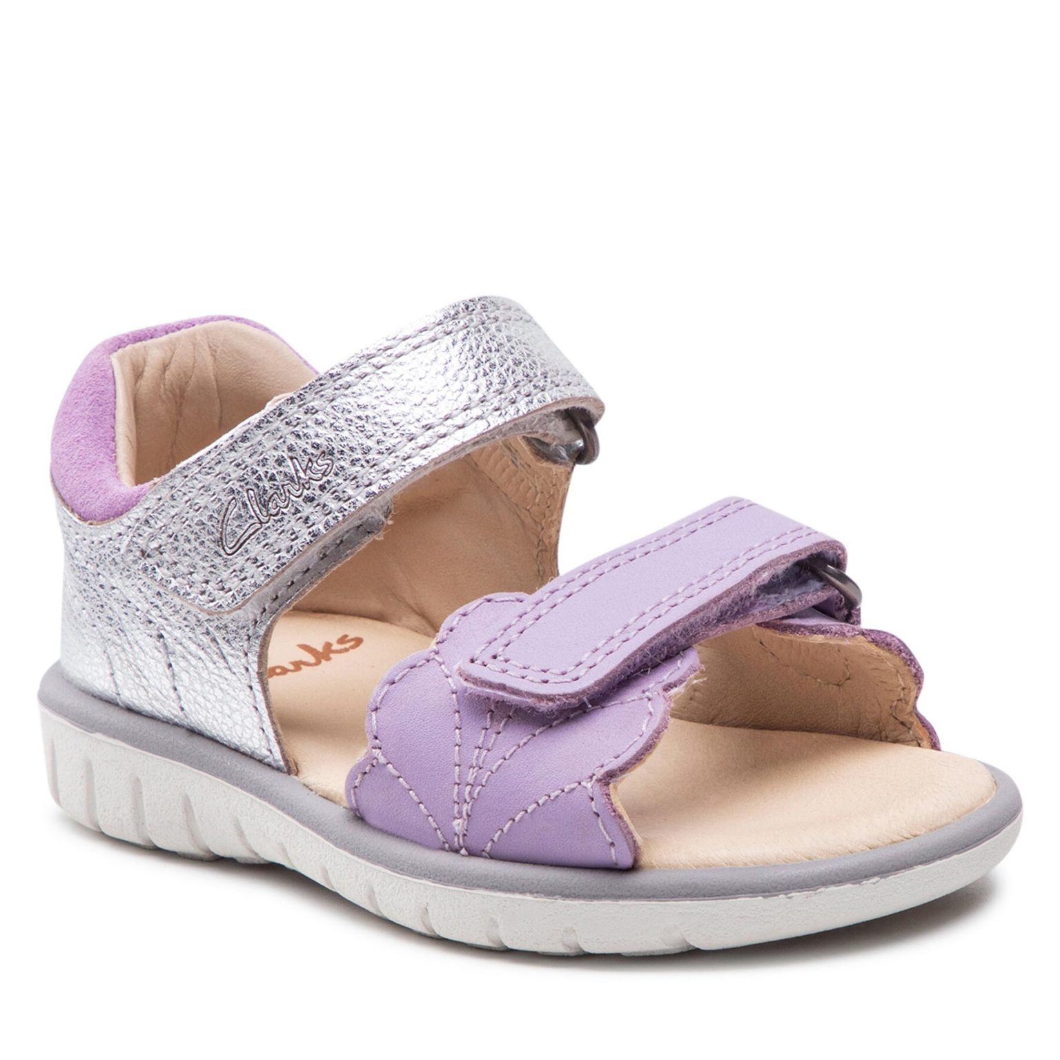 Сандали Clarks в Виолетов цвят