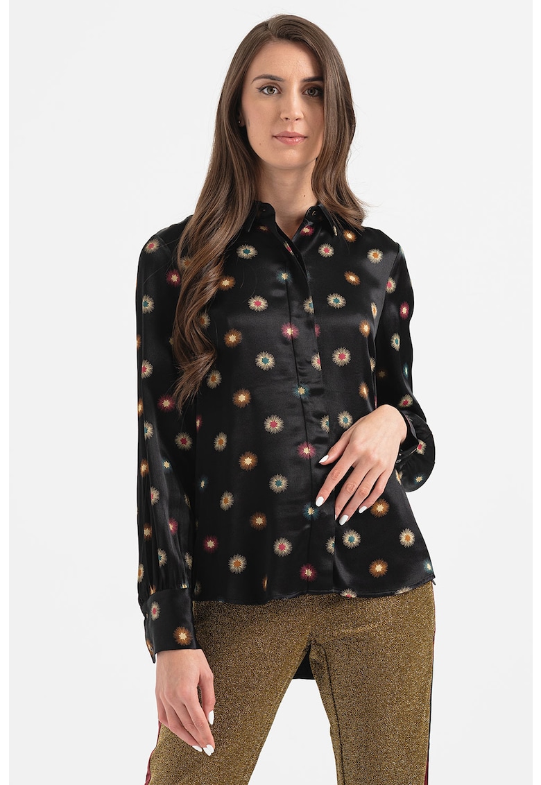 Сатинирана риза с фигурален десен Scotch  Soda