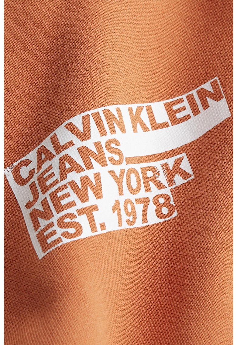 Свободен суитшърт с паднали ръкави и шарка CALVIN KLEIN JEANS