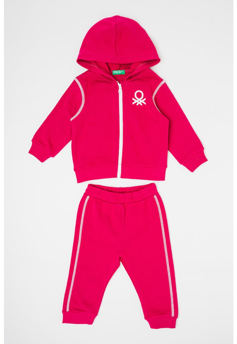 Спортен екип с качулка и контрасти United Colors of Benetton