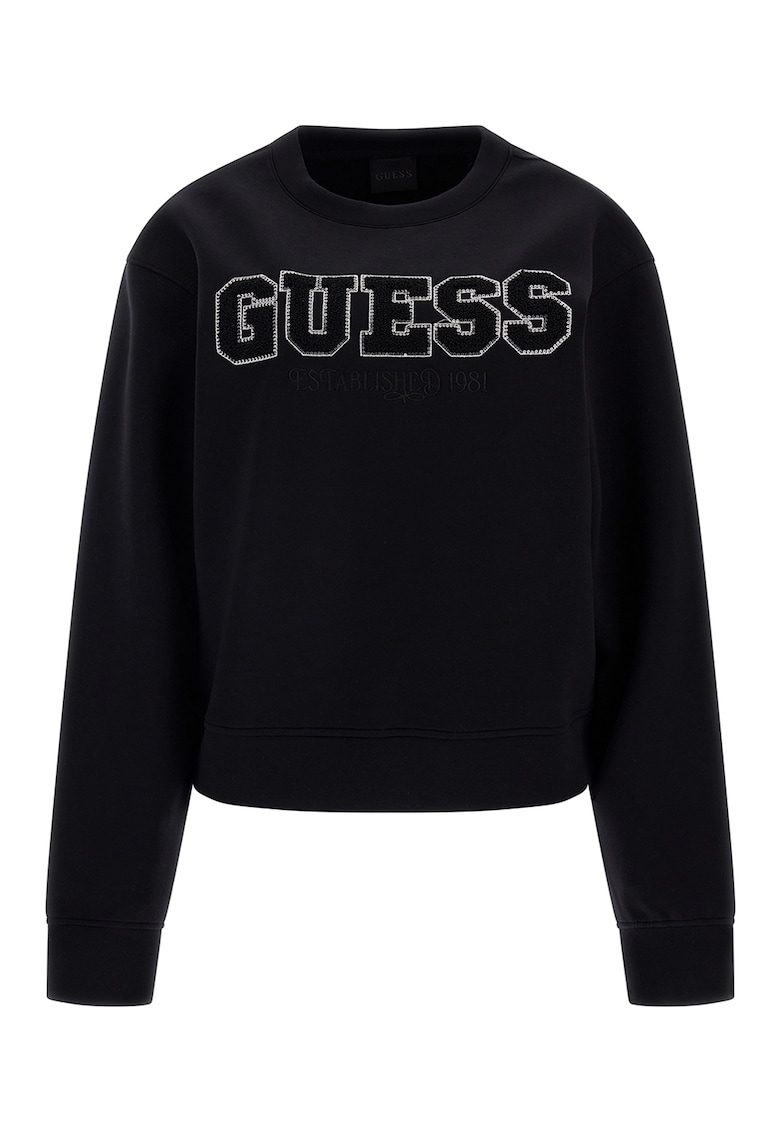 Суитшърт с овално деколте и лого GUESS JEANS