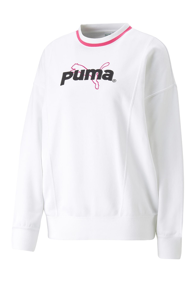 Суитшърт с овално деколте и лого Puma