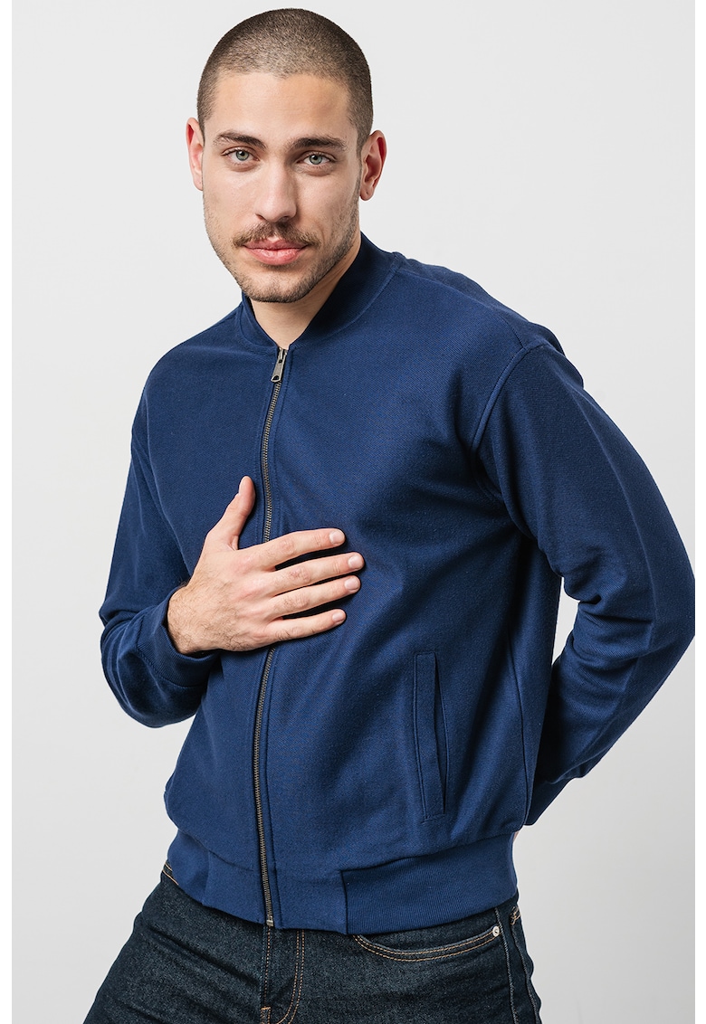 Суитшърт с цип и джобове United Colors of Benetton