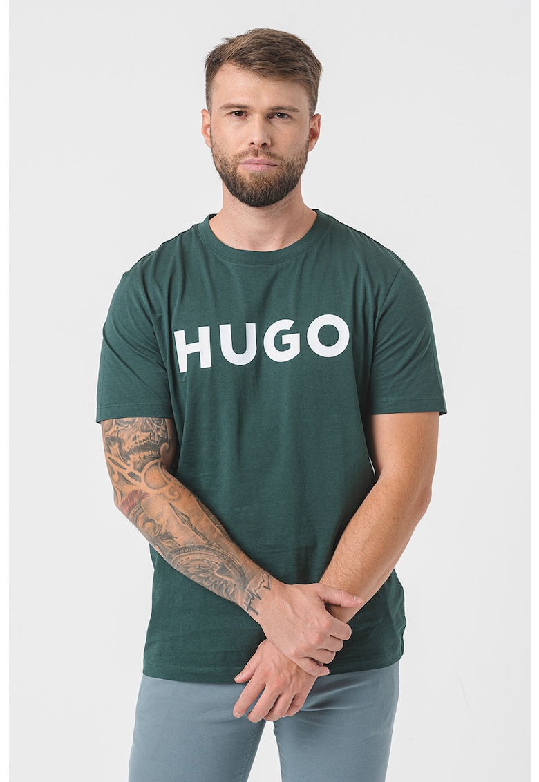 Тениска Dulivio с контрастно лого HUGO