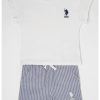 Тениска и раиран къс панталон US Polo Assn