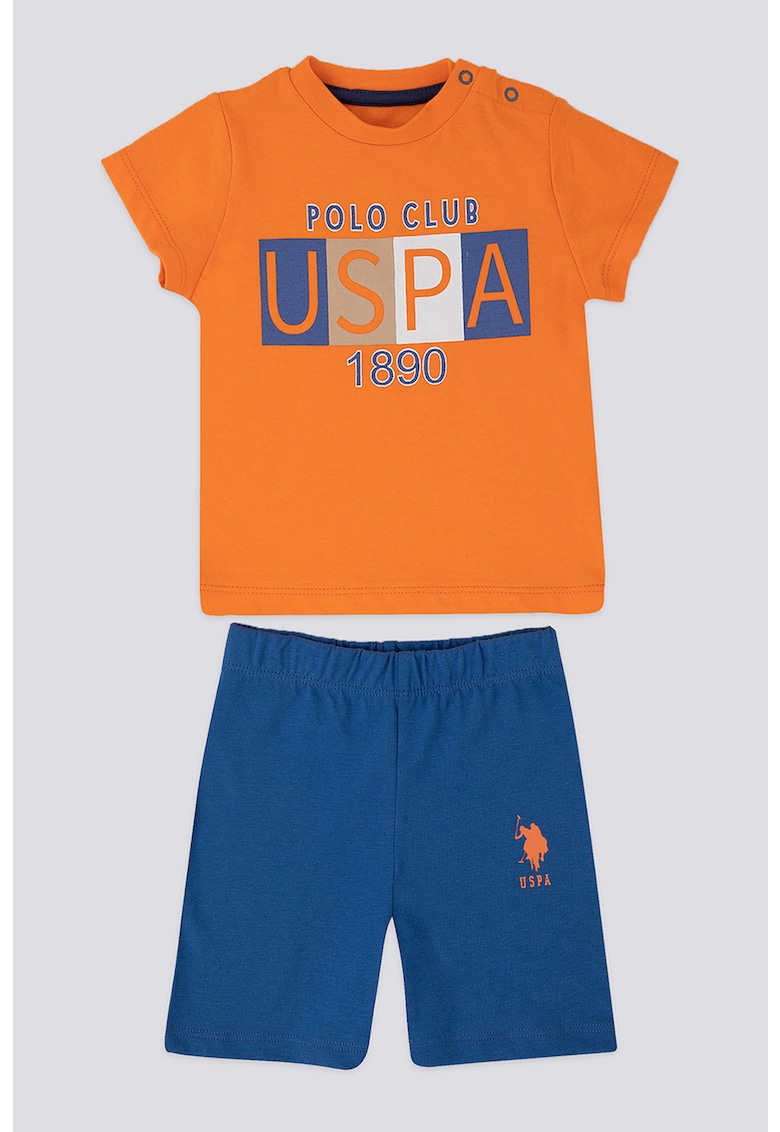 Тениска с лого и къс панталон US Polo Assn