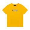 Тениска с овално деколте и лого на гърдите DKNY