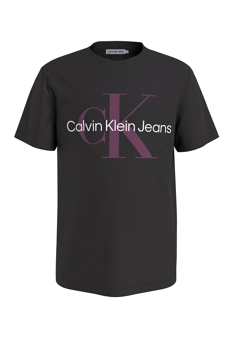 Тениска с органичен памук с лого CALVIN KLEIN